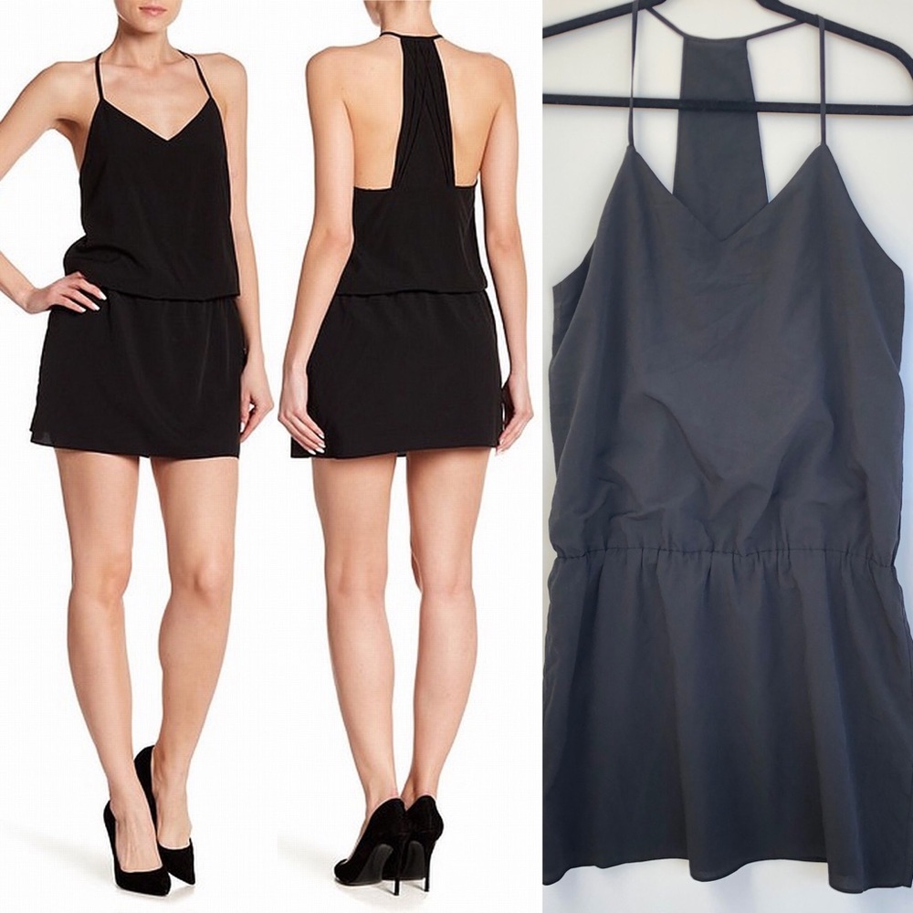 Haute Hippie Black Mirage Racerback Mini Dress S